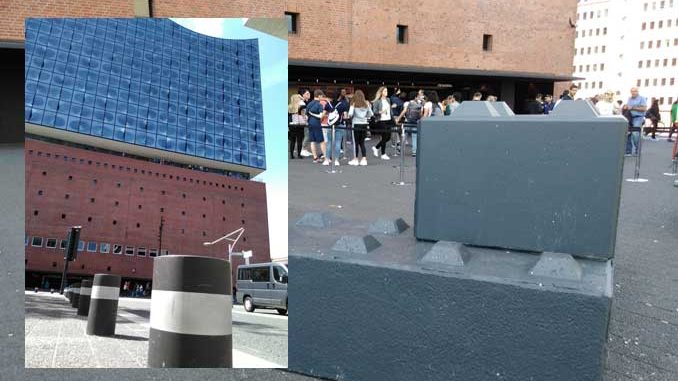 Poller an der Elphilharmonie